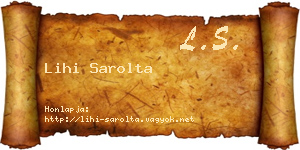 Lihi Sarolta névjegykártya